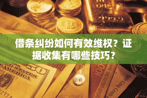 济南借条纠纷如何有效维权？证据收集有哪些技巧？