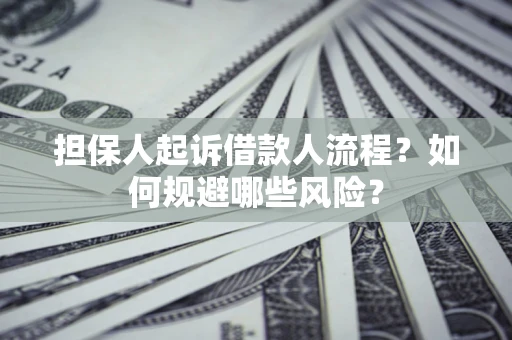 济南担保人起诉借款人流程？如何规避哪些风险？
