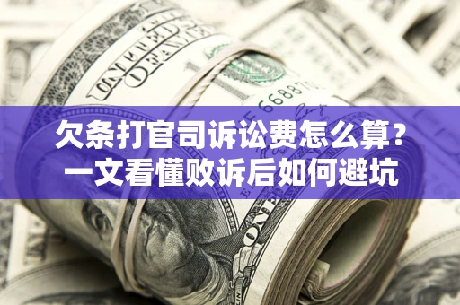 济南欠条打官司诉讼费怎么算？一文看懂败诉后如何避坑